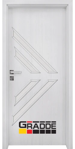 Врата за интериора - Gradde Paragon Glas 3-4, цвят Сибирска лиственица
