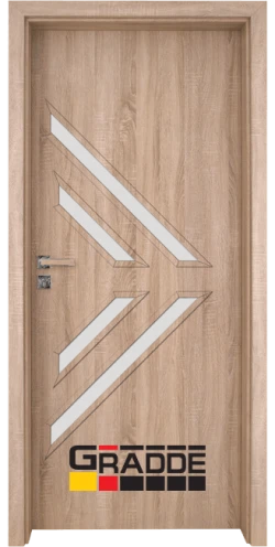 Врата за интериора - Gradde Paragon Glas 3-4, цвят Вераде