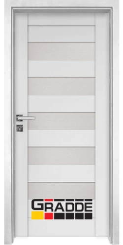 Интериорна врата Gradde, модел Aaven Glas, цвят Бял мат