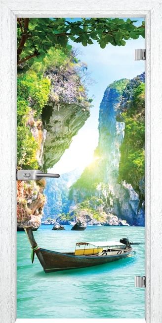 Стъклена врата Gama Print G 13-15, Бреза